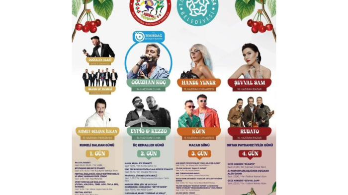 58. ULUSLARARASI KİRAZ FESTİVALİ PROGRAMI BELLİ OLDU!!!