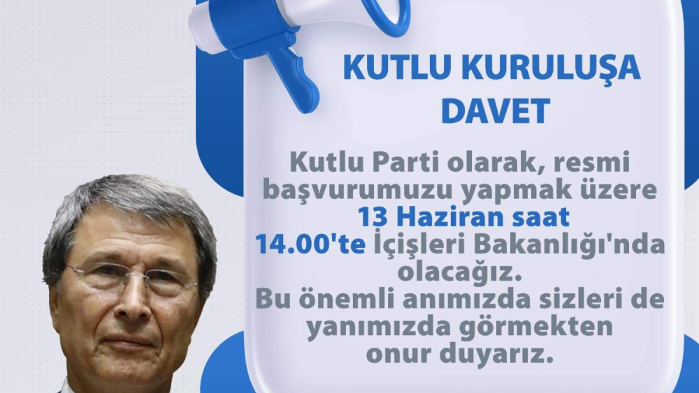 TÜRK SİYASETİNE KUTLU PARTİ'DE DAHİL OLUYOR!!!