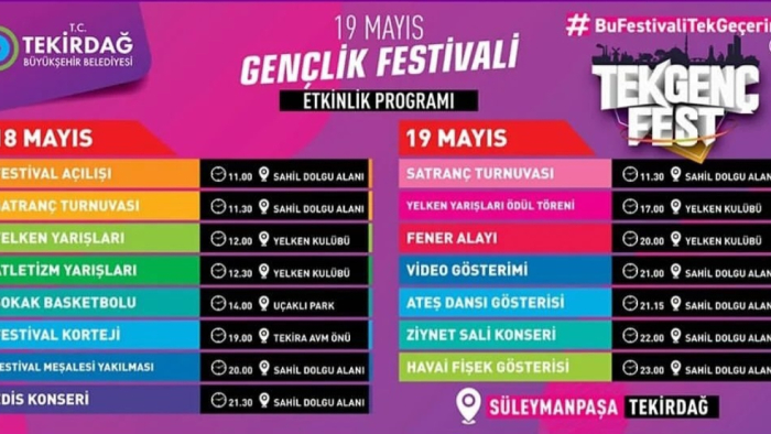 TEKGENÇFEST ETKİNLİK PROGRAMI BELLİ OLDU!!!