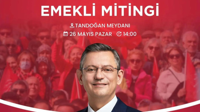 CHP, " Onurlu Yaşam, Hakça Paylaşım! " sloganıyla Büyük Emekli Mitingi gerçekleştiriyor.