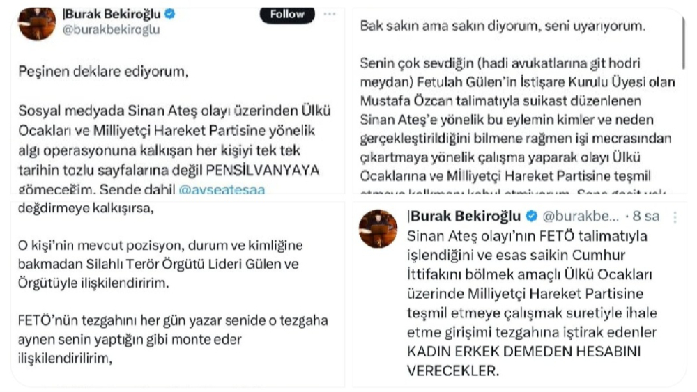 Ayşe Ateş, ‘Size boyun eğmeyeceğim’ diyerek tehdit mesajlarını ifşa etti